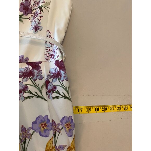 Dressbarn Purple Floral Sleeveless Dress Size 12 - Picture 9 of 9
